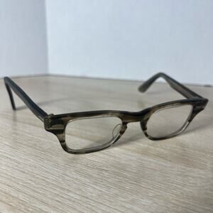 Vintage Bausch & Lomb B&L 42-20 Eyeglasses Striped Brown Frames READ DESC